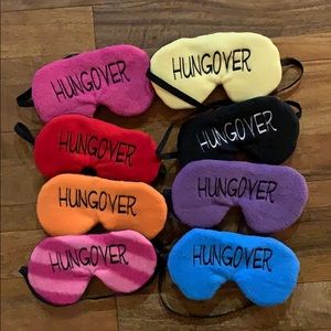 HUNGOVER - Sleep Masks - Set of 2 Pick your Colors. NEW